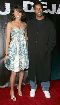 Paula Patton and Denzel Washington at the New York premiere of Touchstone Pictures' Deja Vu