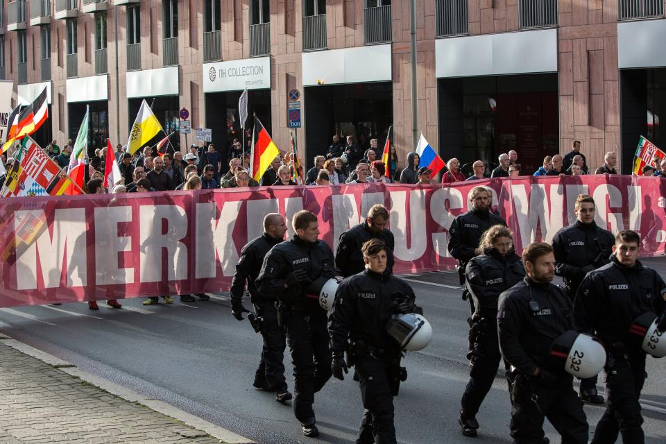 About 400 participants marched through Berlin's Mitte district as part of the seventh (and last) demonstration under the title