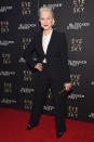 <p>Rocking slicked back hair, bold red lipstick and a slick Giorgio Armani suit, the actress proved she can quite literally pull off any style on the red carpet. <i>[Photo: Getty]</i></p>