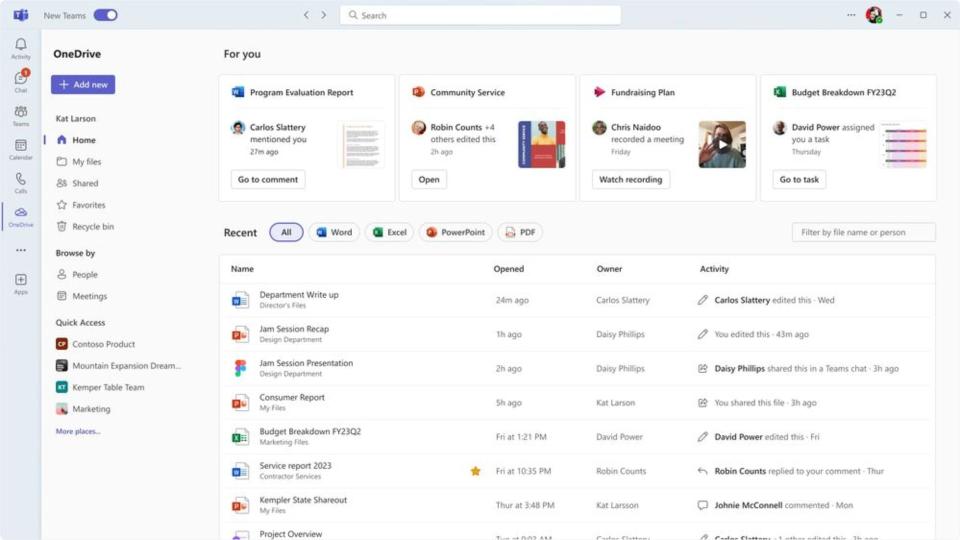 OneDrive in Teams