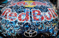 AVONDALE, AZ - NOVEMBER 13: A view of the #4 Red Bull Toyota, in victory lane after Kasey Kahne drove to victory in the NASCAR Sprint Cup Series Kobalt Tools 500 at Phoenix International Raceway on November 13, 2011 in Avondale, Arizona. (Photo by Jared C. Tilton/Getty Images for NASCAR)