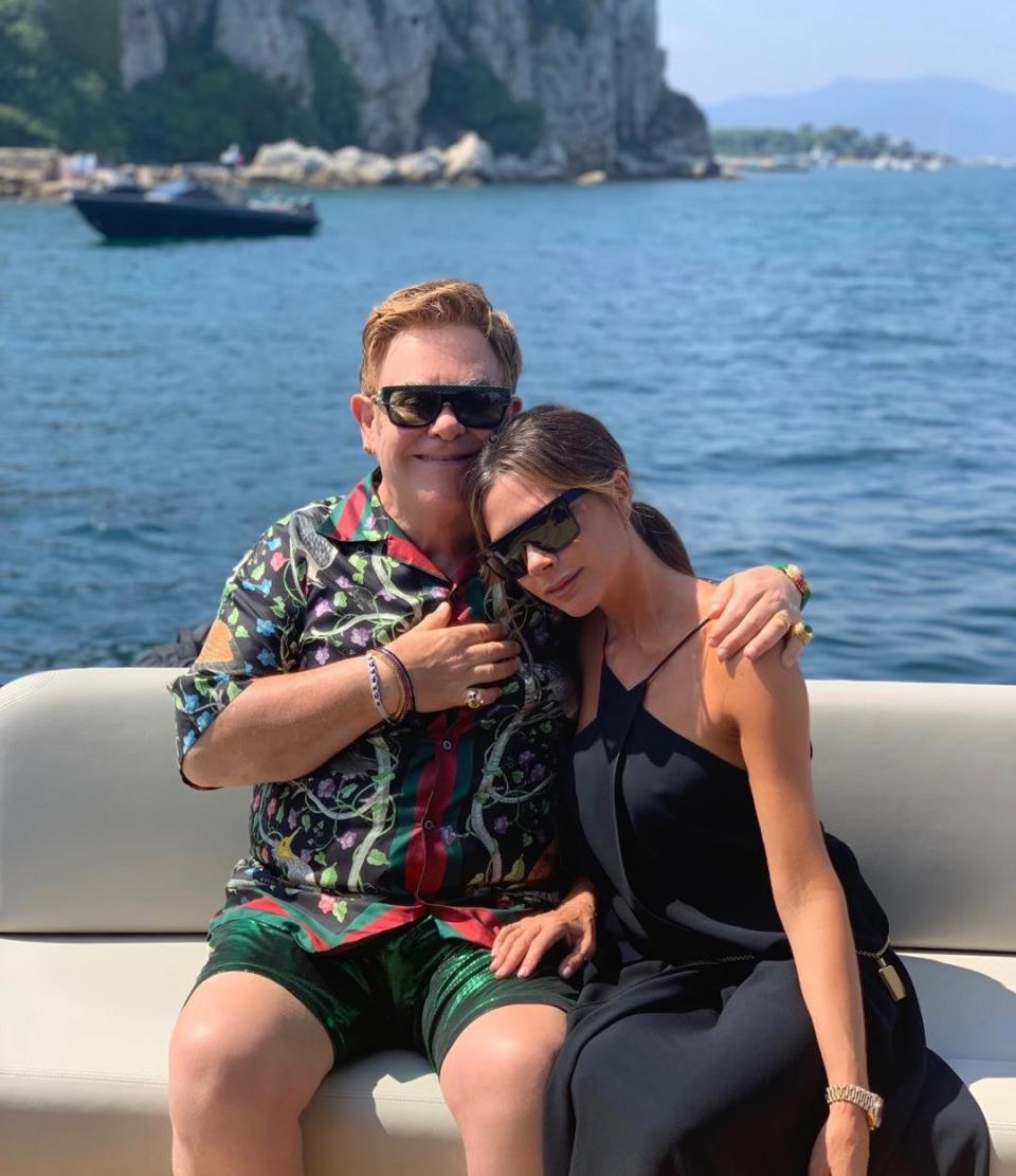 Sir Elton and Victoria (Instagram/Victoria Beckham)