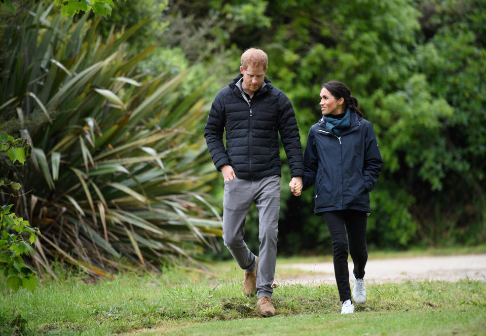 These iconic white sneakers are loved by Meghan Markle and many other celebrities (via Getty Images)