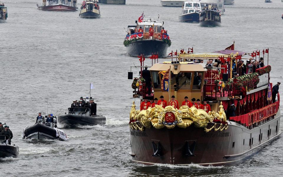 The Diamond Jubilee river pageant in 2012 - EPA/Andy Rain