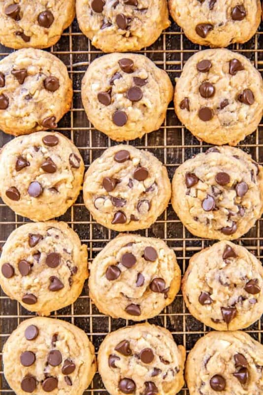 <p>Plain Chicken</p><p>Just like the lunch ladies used to make in your childhood school cafeteria.</p><p><strong>Get the recipe: <a href="https://www.plainchicken.com/school-cafeteria-chocolate-chip-cookies/" rel="nofollow noopener" target="_blank" data-ylk="slk:Lunch Lady Chocolate Chip Cookies;elm:context_link;itc:0;sec:content-canvas" class="link ">Lunch Lady Chocolate Chip Cookies</a></strong></p>