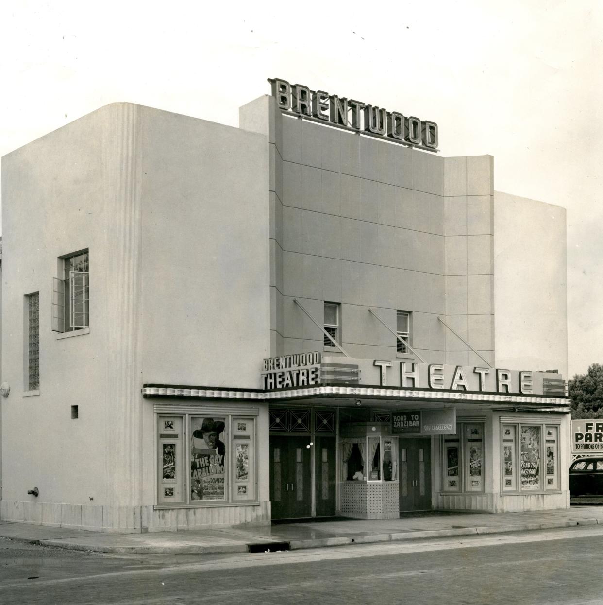 The Brentwood Theatre at 3725 N. Pearl St. is now home to the Brentwood branch of the Jacksonville Public Library. It is shown here shortly after its opening in 1941.