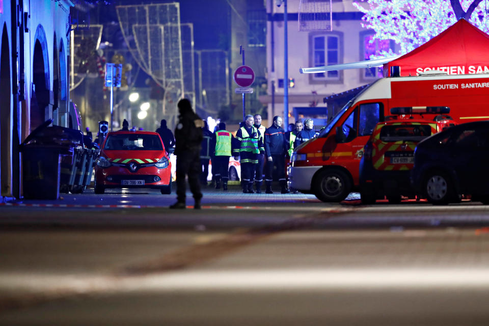 Police work at an area after a shooting in Strasbourg, France December 12, 2018. REUTERS/Christian Hartmann