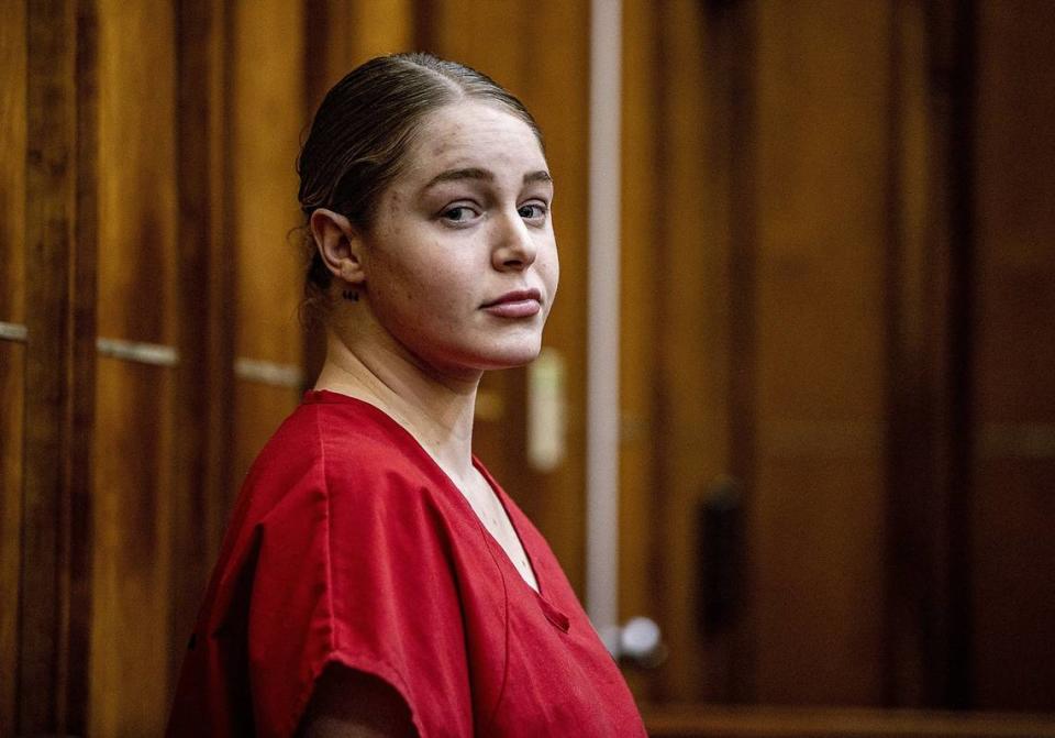 OnlyFans model and accused murderer Courtney Clenney in court earlier this month.