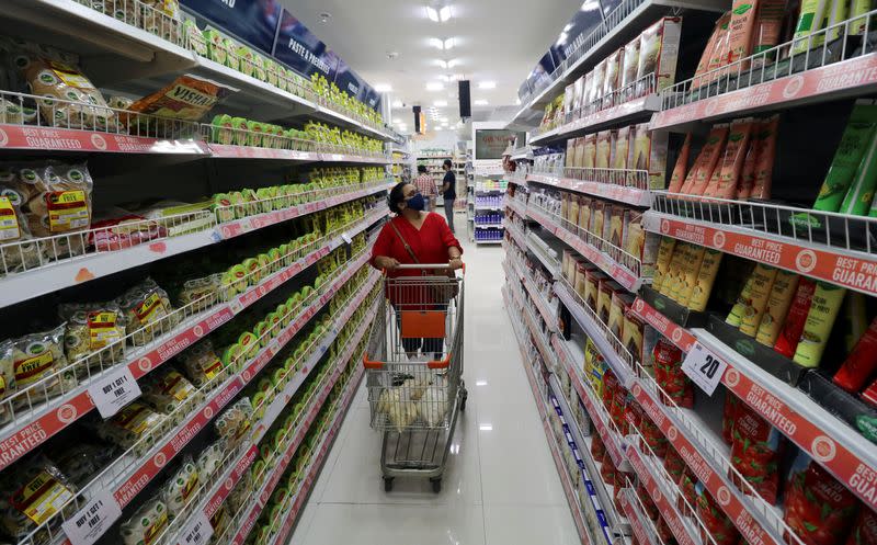 Woman shops inside the Big Bazaar retail store in Mumbai