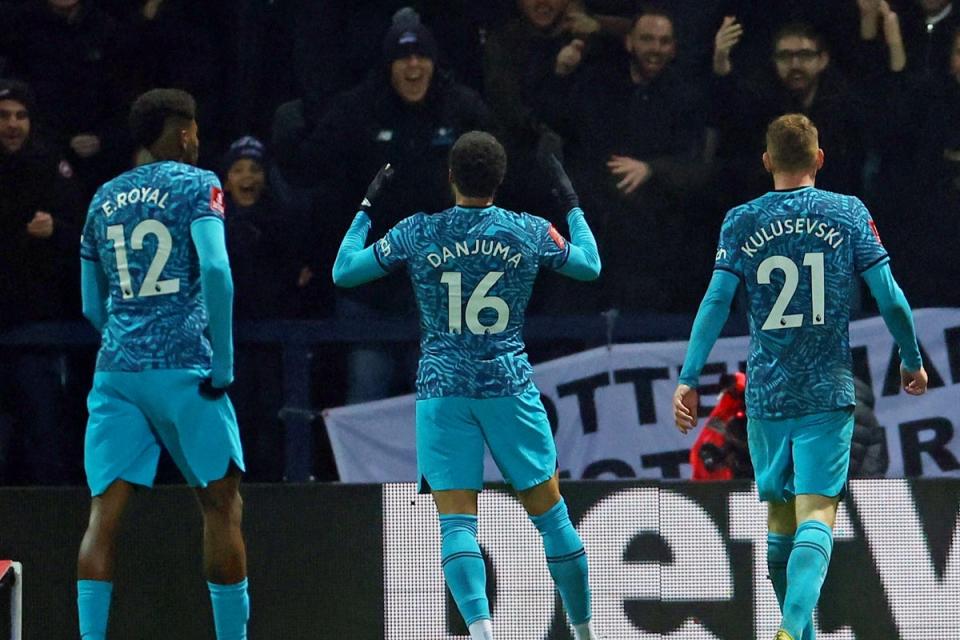 Off the mark: Arnaut Danjuma scored on his Tottenham debut (REUTERS)