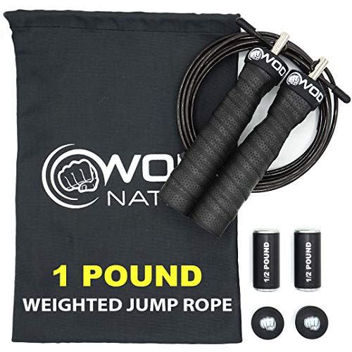 2) 1 Pound Adjustable Heavy Speed Jump Rope