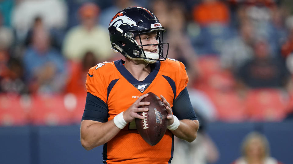 Denver Broncos quarterback Brett Rypien