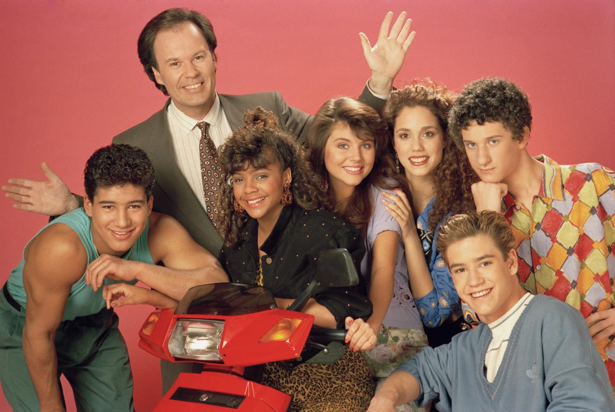 Diamond starred as Screech (far right) in "Saved by the Bell."