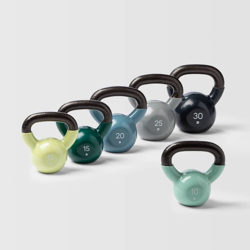 <p><a href="https://go.redirectingat.com?id=74968X1596630&url=https%3A%2F%2Fwww.target.com%2Fp%2Fkettlebell-all-in-motion%2F-%2FA-79295261&sref=https%3A%2F%2Fwww.cosmopolitan.com%2Flifestyle%2Fg41215180%2Fbest-target-products-under-50%2F" rel="nofollow noopener" target="_blank" data-ylk="slk:Shop Now;elm:context_link;itc:0;sec:content-canvas" class="link rapid-noclick-resp">Shop Now</a></p><p>Kettlebell </p><p>target.com</p><p>$32.99</p>