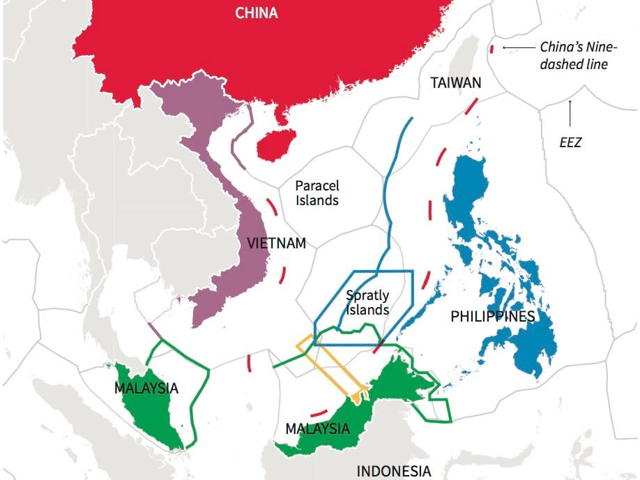 map south china sea