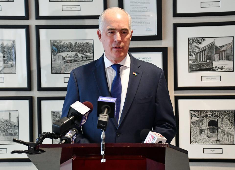 Democratic U.S. Sen. Bob Casey was at WellSpan Good Samaritan Hospital Monday to promote Senate Bill 2816. The bill would make all children enrolled in Medicaid at birth and would be covered up to their 19 birthday without the need to re-enroll annually.