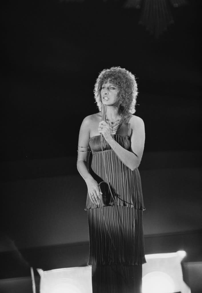 Barbra Streisand performed her classic “Evergreen (Love Theme from A Star Is Born)” at the 1977 Oscars before the tune earned the singer-actress her second Academy Award. Bettmann Archive