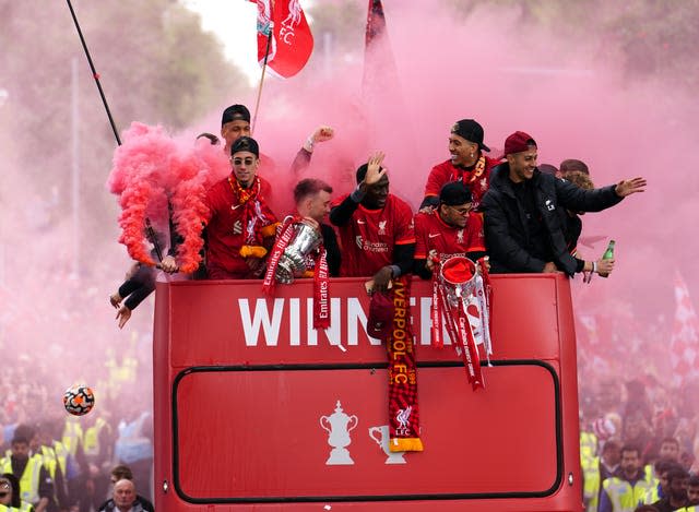 Liverpool paraded the FA and Carabao Cups on Sunday having returned from Paris without the Champions League trophy they hoped to add to them