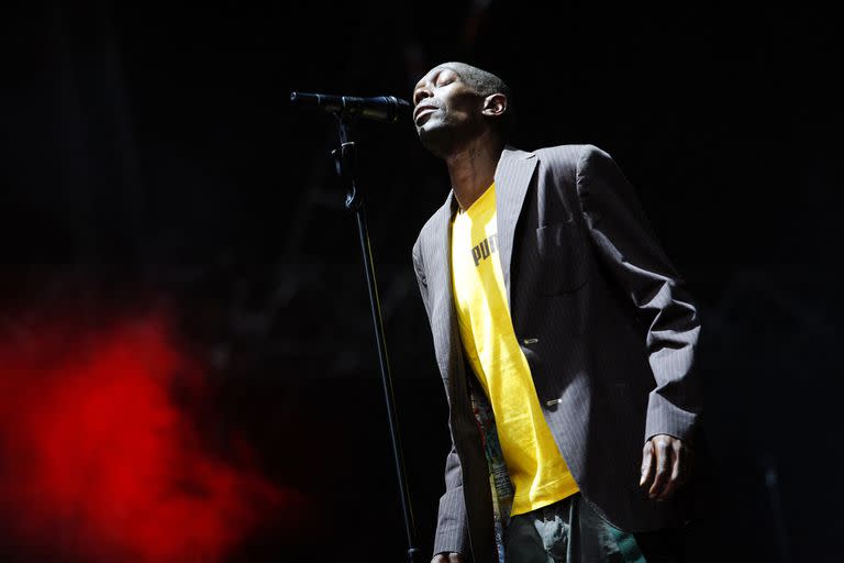 Maxi Jazz, durante una actuación en el Rock en Seine music festival