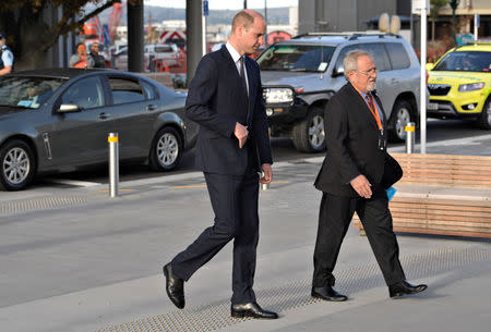 Britain's Prince William arrives at Christchurch Hospital in Christchurch, New Zealand April 26, 2019. REUTERS/Tracey Nearmy