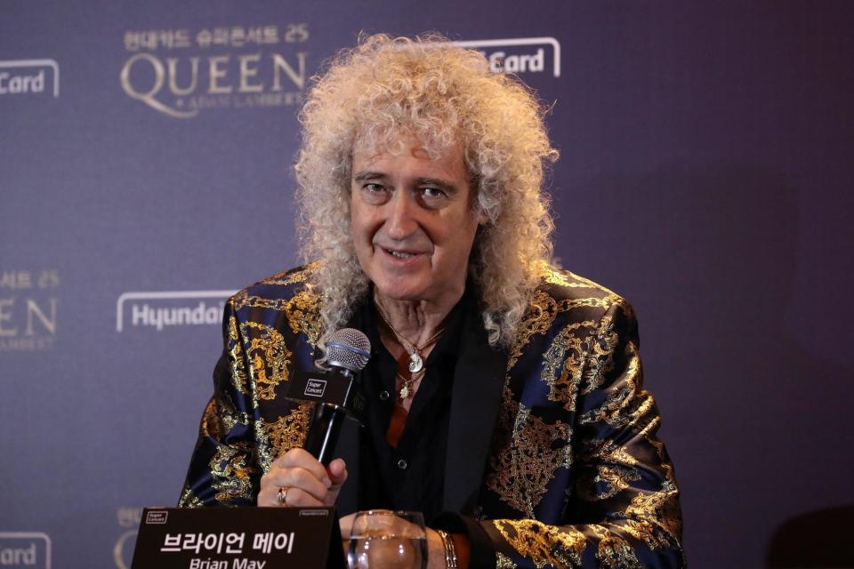 Brian May discussed Trump's use of Queen (POOL/AFP via Getty Images)