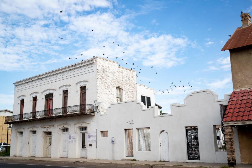 The historic Crisoforo Solis House and Drug Store in Rio Grande City, Texas, is now an immigration law office located on Highway 83.