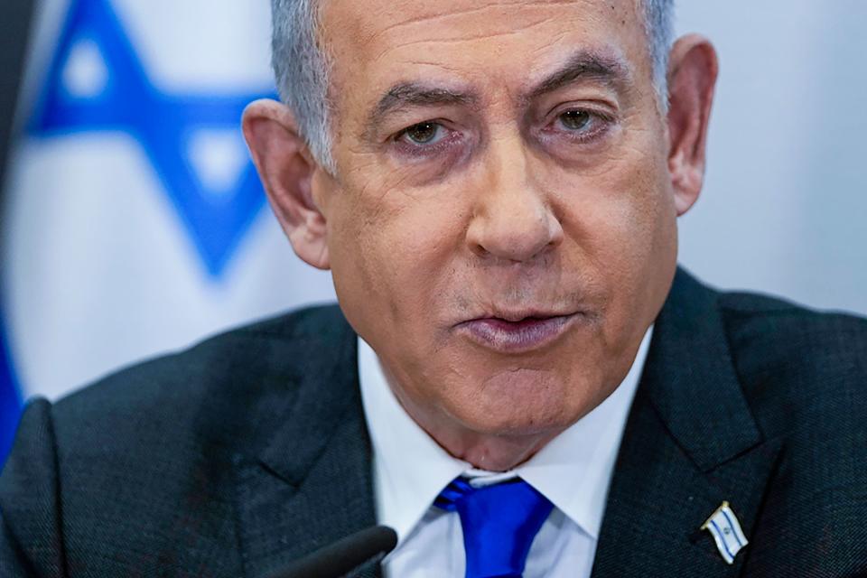 Israeli Prime Minister Benjamin Netanyahu could face an arrest warrant from the International Criminal Court after its chief prosecutor said he would apply for one on Monday (Ohad Zwigenberg/AP) (AP)