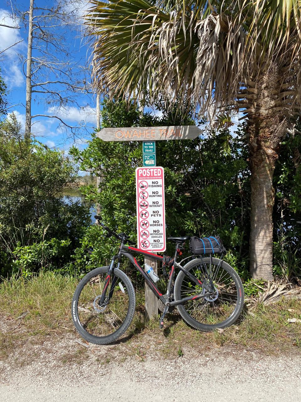 Taking the Owahee Trail by bike.