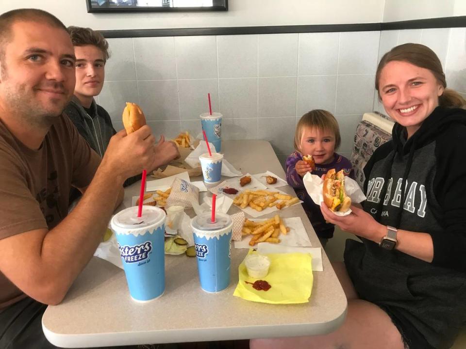 Paso Robles resident Mona Becerra, at right, and her family frequently visit the Fosters Freeze restaurant in Morro Bay.