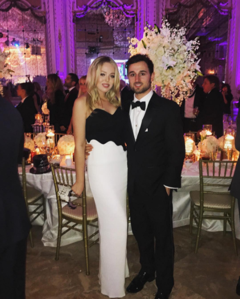 Tiffany Trump and beau Ross Mechanic at Donald Trumps' New Year's Eve Party. (Photo: @tiffanytrump)