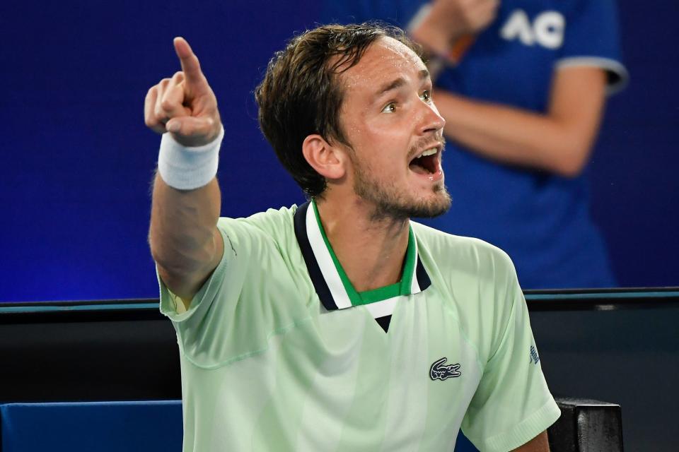 Daniil Medvedev lost his cool with umpire Jaume Campistol (AP)