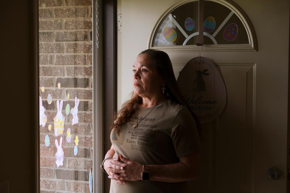 Annetta Russell, Kasey's mother, poses for a portrait Wednesday. Kasey Russell went missing after a fight with his girlfriend, but law enforcement didn't look for him. It wasn't until years later that his body was discovered.