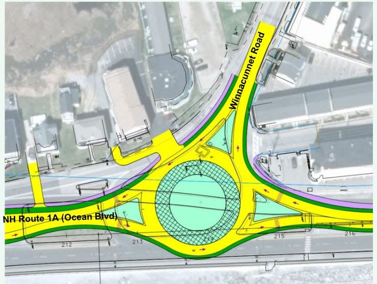 A second single-lane roundabout is eyed at the intersection of Winnacunnet Road and Ocean Boulevard.