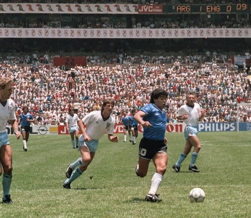 <span class="caption">Lors du fameux match contre l’Angleterre en 1986.</span> <span class="attribution"><span class="source">AFP</span></span>