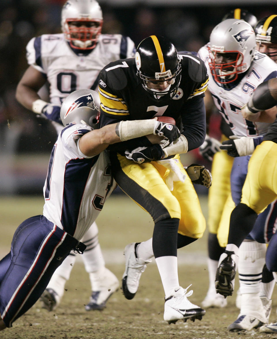 <p>Behind then-rookie quarterback Ben Roethlisberger, the 2004 Pittsburgh Steelers rampaged their way to a 15-1 regular season finish, only to see their Super Bowl hopes derailed after a 41-27 loss to the New England Patriots in the AFC Championship. </p>