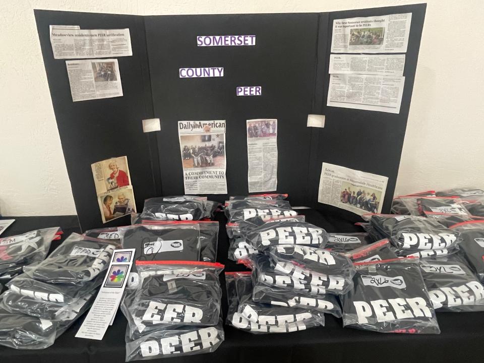 Somerset County PEERs received gifts during the event, including specially-designed T-shirts, a bookmark, a tote bag and door prizes,