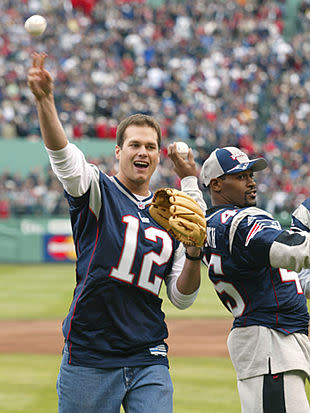 Tom Brady wearing his own Montreal Expos draft jersey is a major