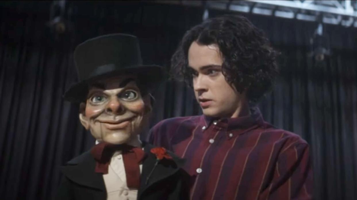  Ben Cockell and Slappy in Goosebumps on Disney+. 