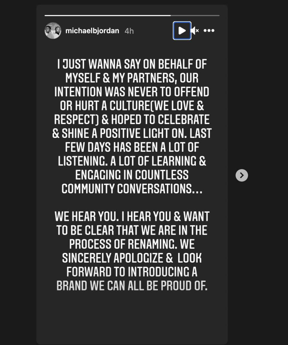 Michael B. Jordan apology