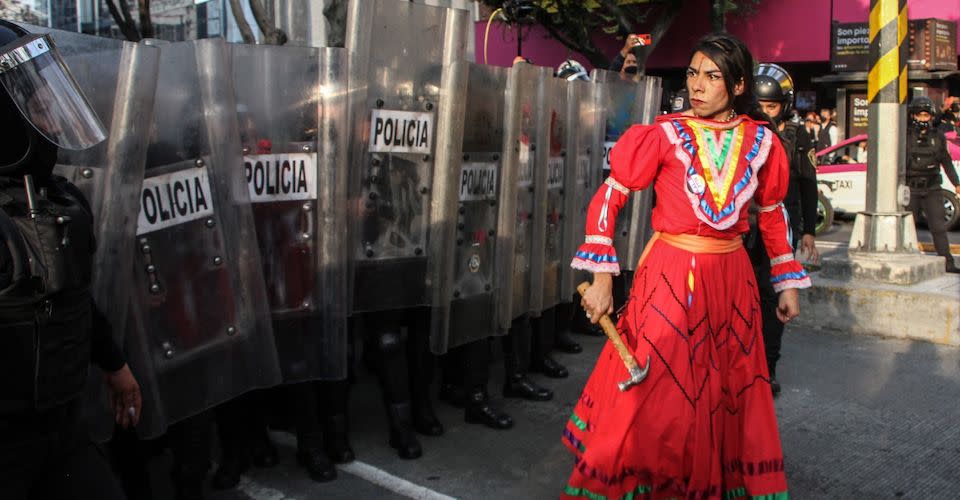 Protesta Mercadita LBTTIQ+ Insurgentes