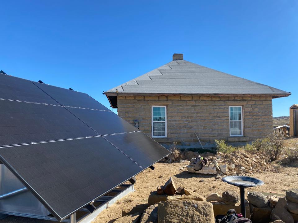 The Navajo Transitional Energy Company has received a federal grant that will allow it install solar systems like this one on dozens of homes across the Navajo Nation.