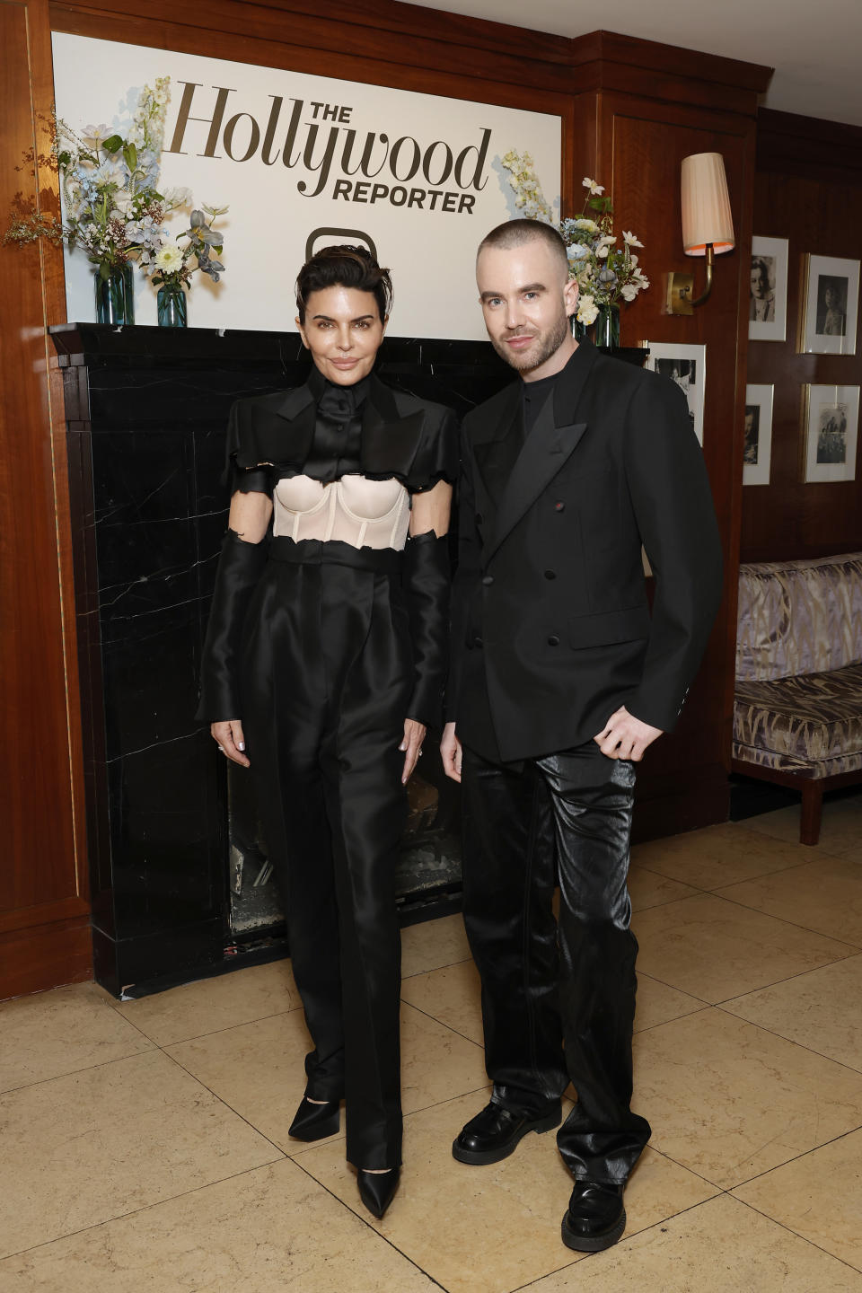 Lisa Rinna, THR Power Stylists, The Hollywood Reporter, Amina Muaddi Yigit 150 black satin pumps, Amina Muaddi