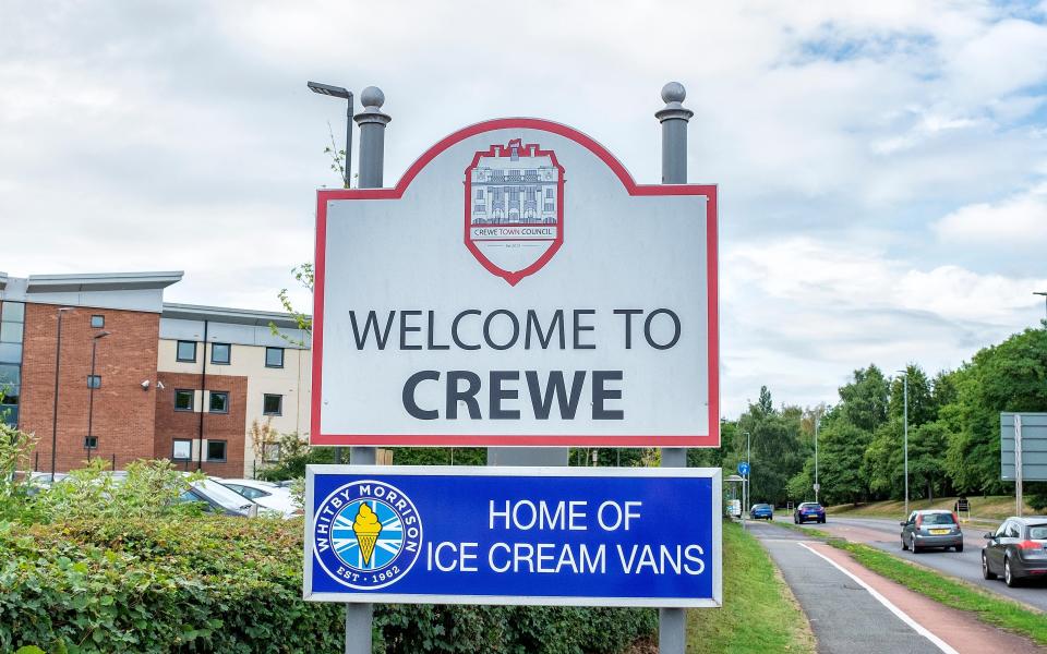 Crewe is home to a major ice cream van manufacturer - Credit: CBsigns / Alamy Stock Photo