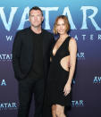 <p><a href="https://people.com/tag/sam-worthington/" rel="nofollow noopener" target="_blank" data-ylk="slk:Sam Worthington;elm:context_link;itc:0;sec:content-canvas" class="link ">Sam Worthington</a> and wife Lara Bingle dress it up for the <em>Avatar: The Way of the Water</em> premiere in Sydney on Nov. 21. </p>