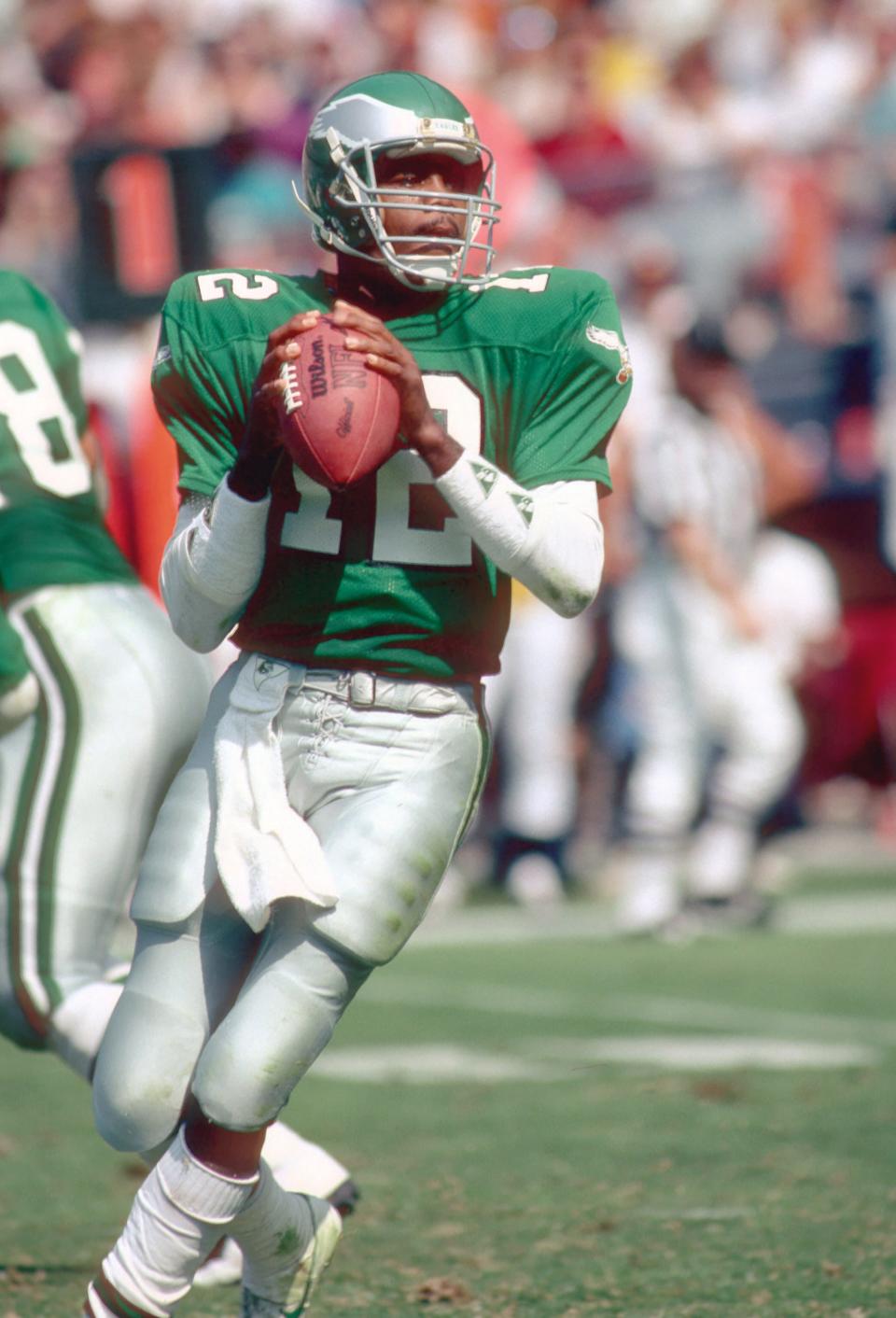 Philadelphia Eagles QB Randall Cunningham in 1988. Credit: Photo By Malcolm Emmons-USA TODAY Sports