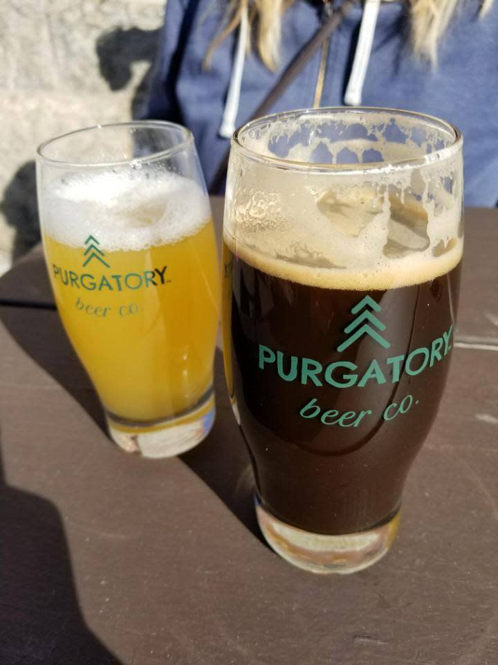 Purgatory Beer Company in Whitinsville offers Swiss Miss Porter, Townline Farm Milk Stout, and Blackstone River BIPA.