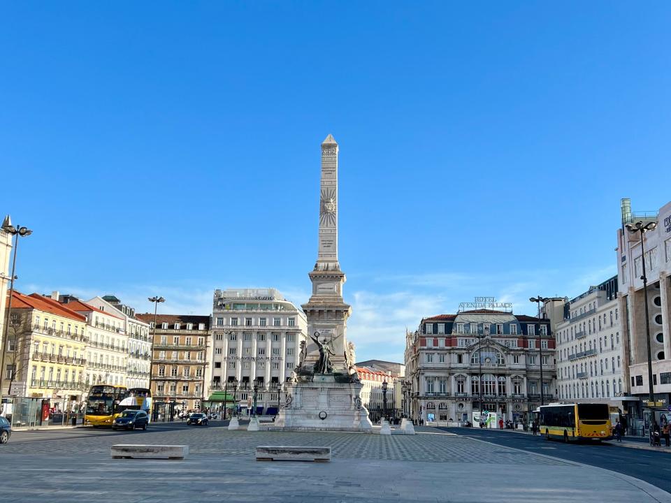 rossio square in lisbon portugal