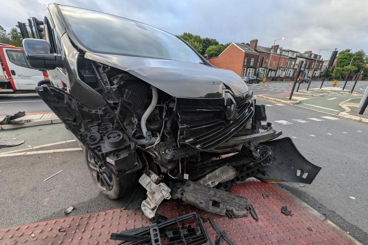 Vehicles were recovered following the crash on St Peter's Way earlier this evening <i>(Image: Jack Fifield, Newsquest)</i>