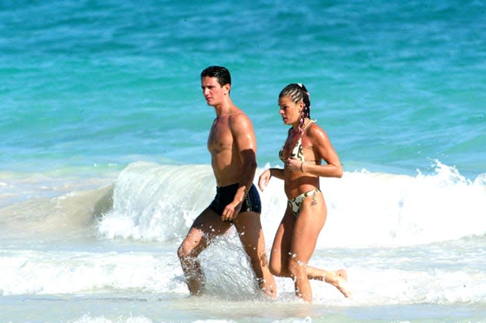 Estefanía de Mónaco y Adans Peres en la playa