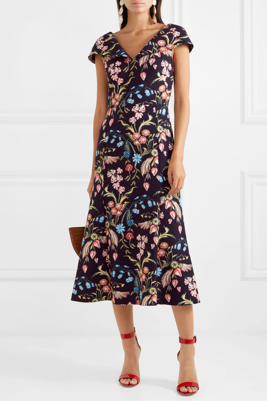 Floral-print cady midi dress by Peter Pilotto [Photo: Net-A-Porter] 